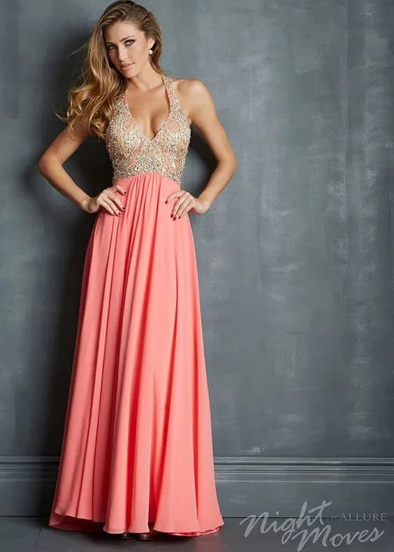 Beaded Halter Dress