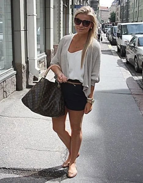 Wear with White Camisole & Grey Cardigan