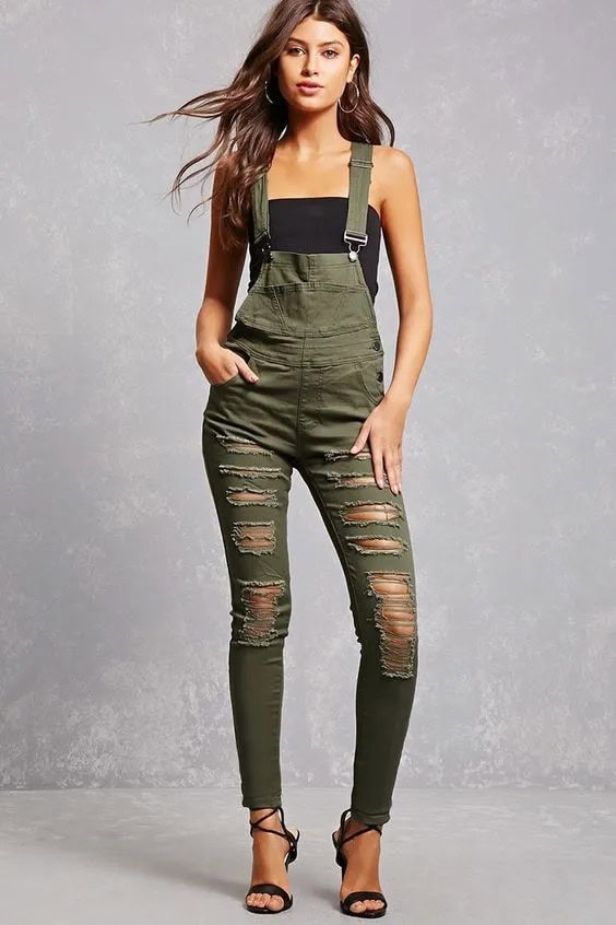 Distressed Overalls