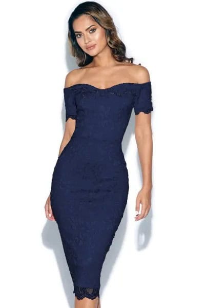 Off The Shoulder Sweetheart Neckline Bodycon Dress