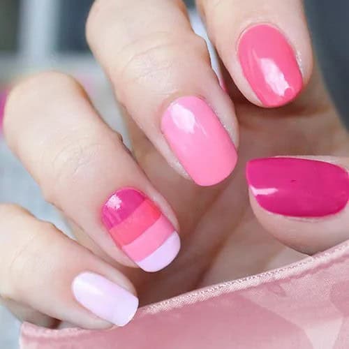 Pink nails