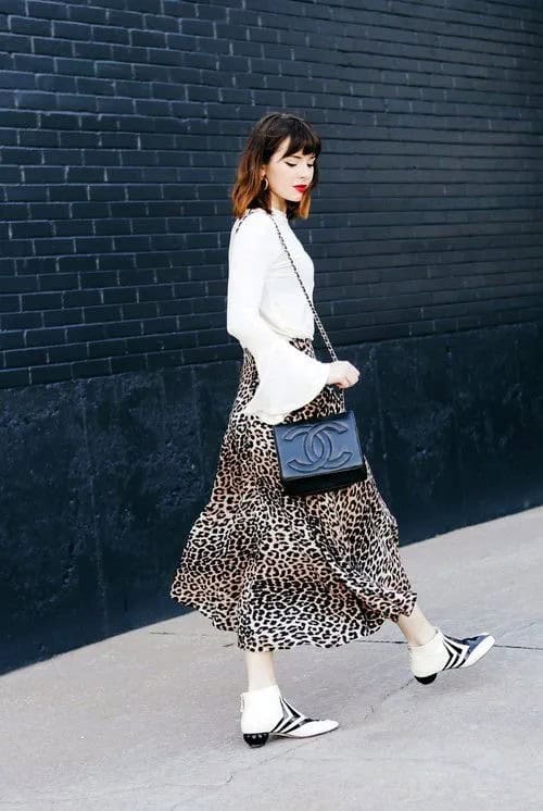 White and Leopard Print