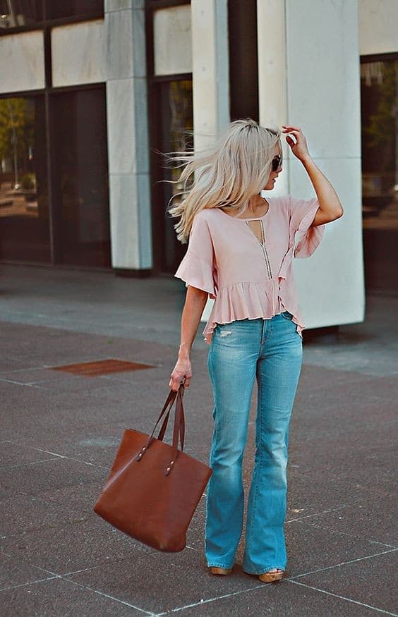 Bell Bottoms and Keyhole Shirt