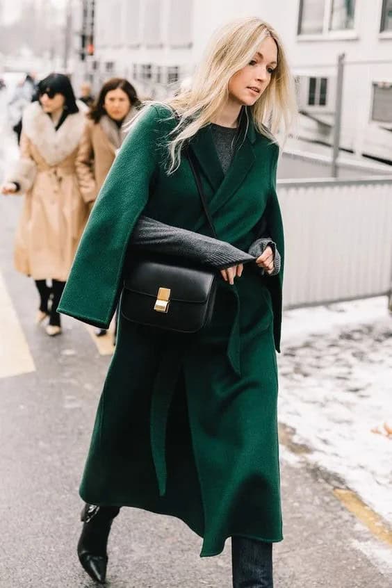 Emerald Green Boucle Coat