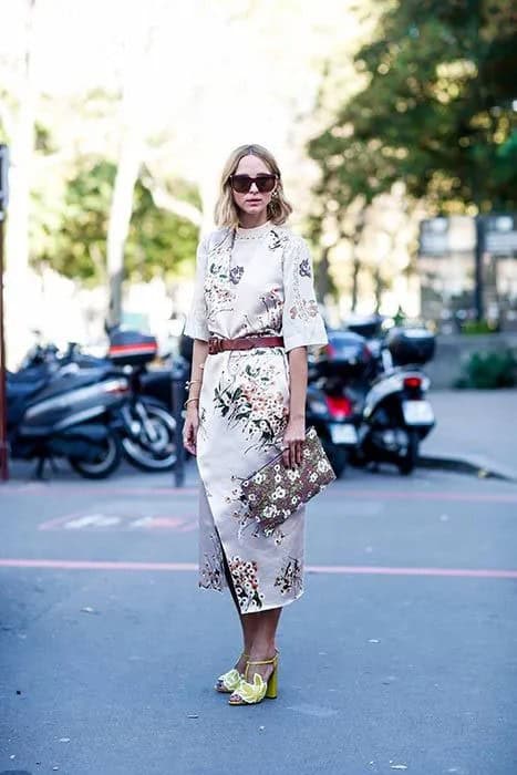 Silk Floral Dress