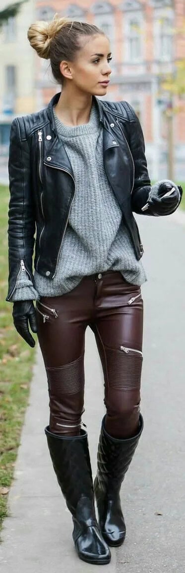 Leather Pants and Jacket