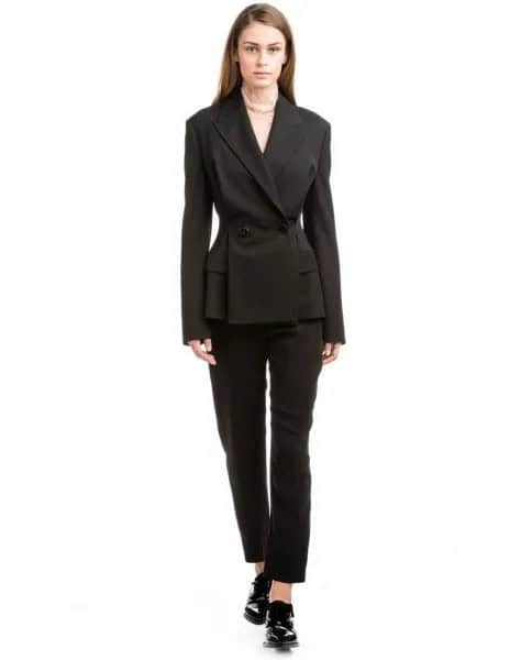 Black Slim Fit Double Breasted Suit