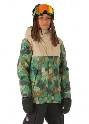 Camo Snowboard Jacket with Black Snow Pants