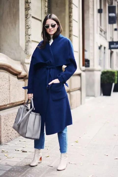 Blue Wrap Coat