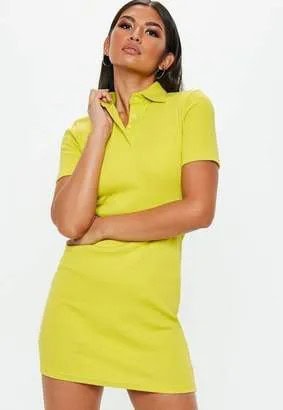 Yellow Mini Dress with White Heeled Sandals