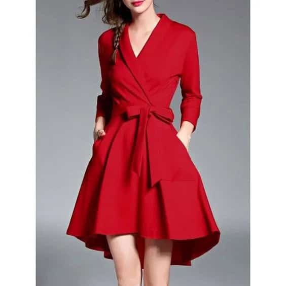 Wrap Dress with Bow