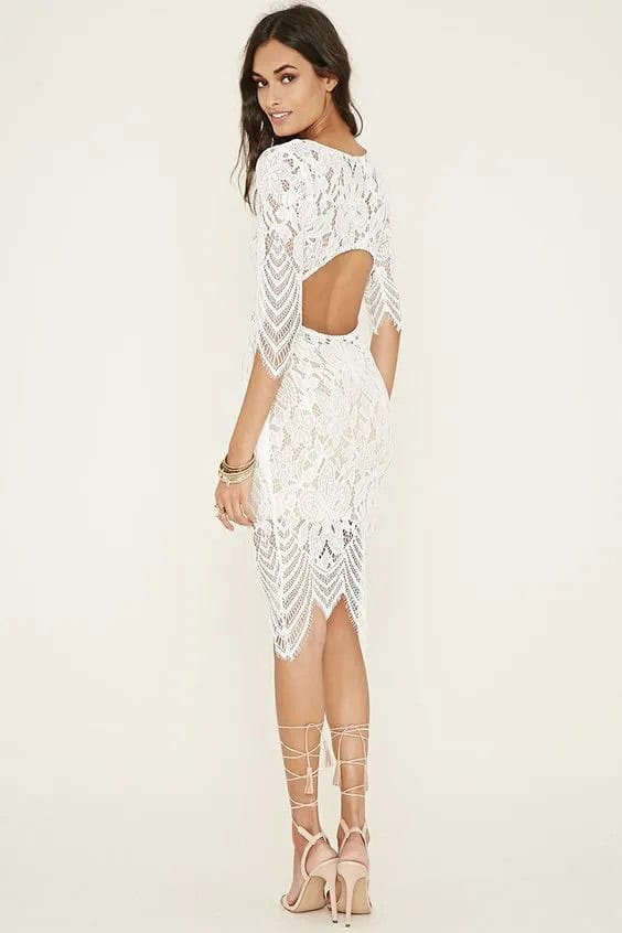 Open Back Lace Dress