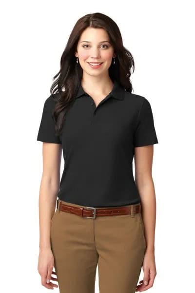 Black Polo Shirt with Green Slim Fit Chinos