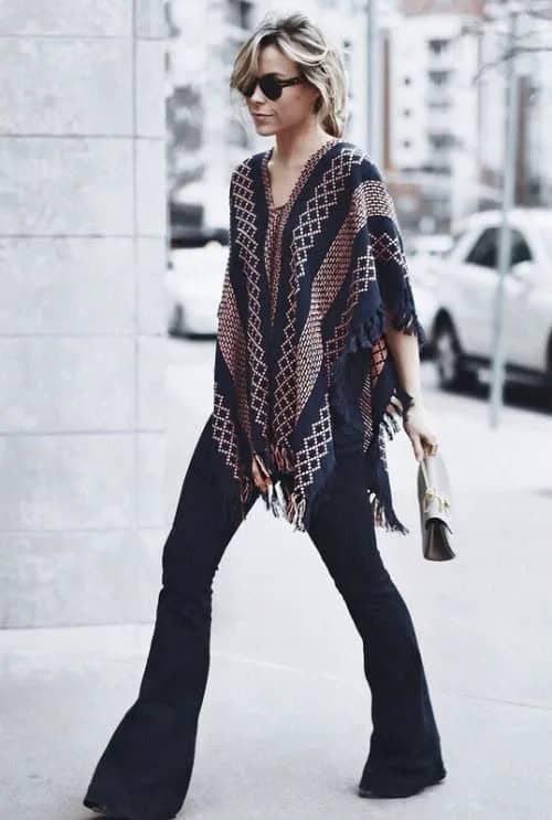 Poncho and Jeans