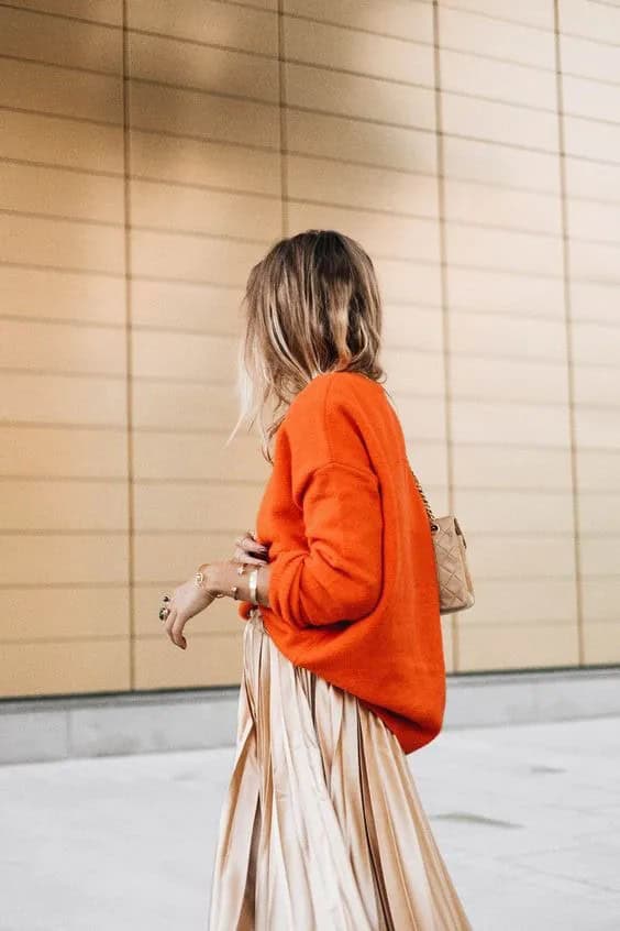 Gold and Burnt Orange Sweater