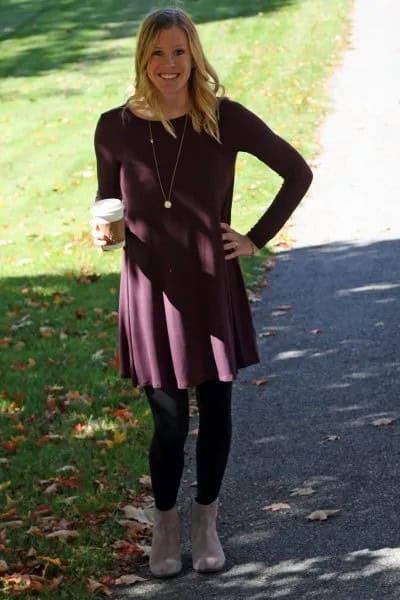 Wear with Black Leggings & Grey Ankle Boots