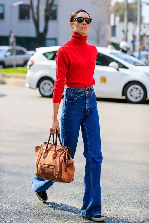 Red Sweater and Jeans