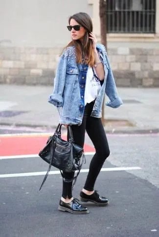 Wear with Black Skinny Jeans and Denim Jacket