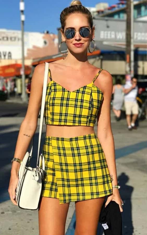 Matchy Yellow Plaid Look