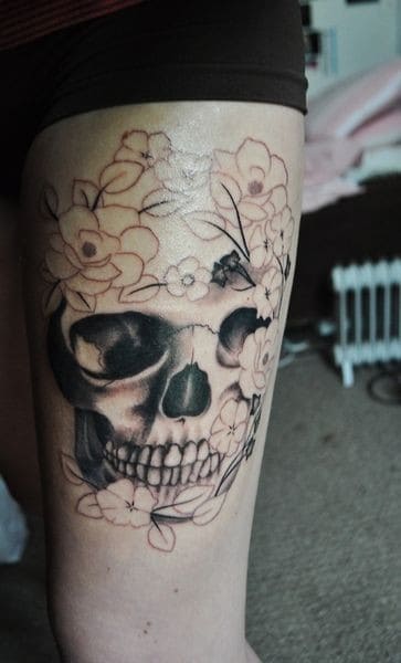 FLOWER SKULL TATTOOS