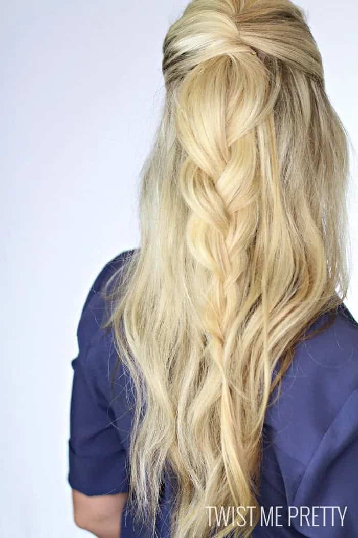 Half-up, half-down hairstyles