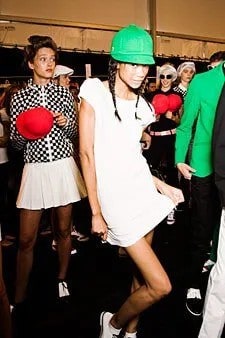 White Mini Short Sleeve Shift Dress with Baseball Cap