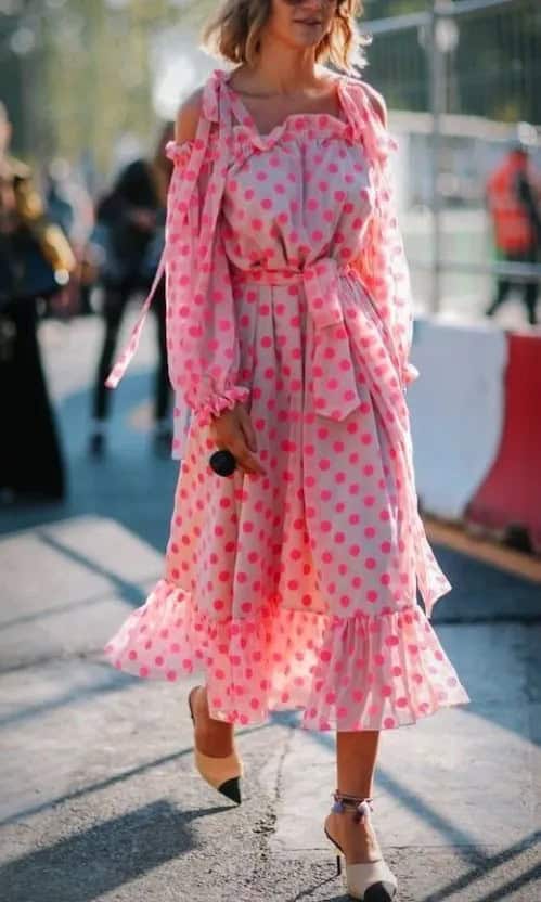 Pink Polka Dot Dress