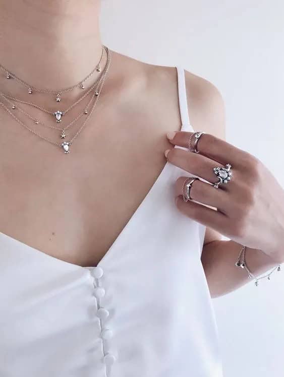 Matchy Choker Necklace and Rings