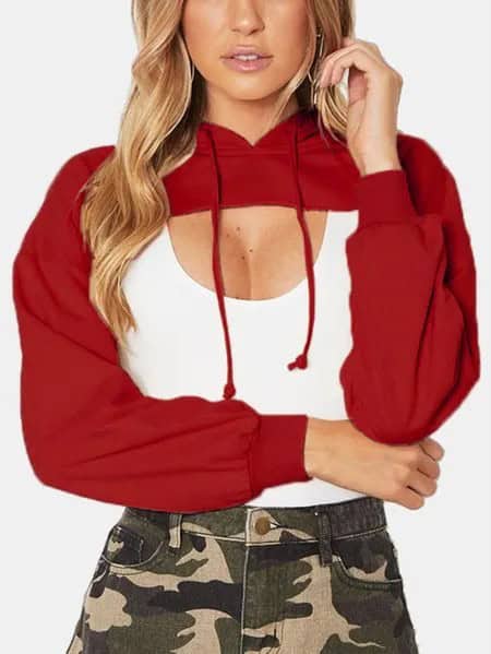 Red Hoodie with White Tank Top & Camo Pants