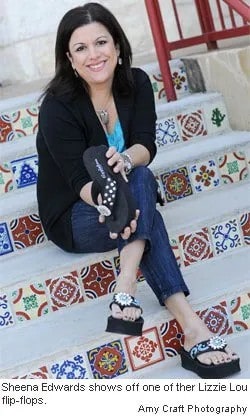 Black Blazer with Dark Jeans & Floral Printed Sandals