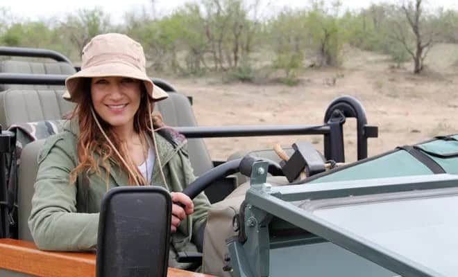 Light Brown Bush Hat with Green Military Jacket & Khaki Pants