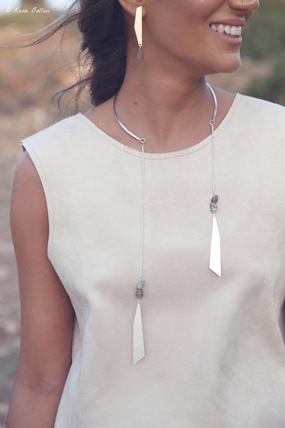 Open Silver Choker Necklace