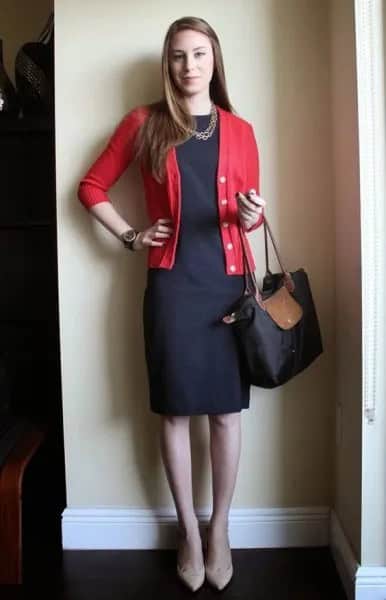 Wear with Black Midi Sheath Dress