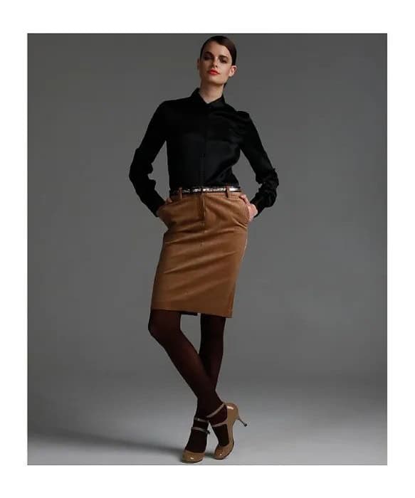 Camel Pencil Skirt