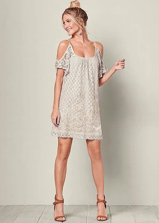 Lace Cold Shoulder Dress