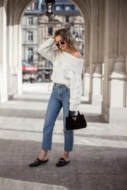 Comfy Sweater with Boyfriend Jeans