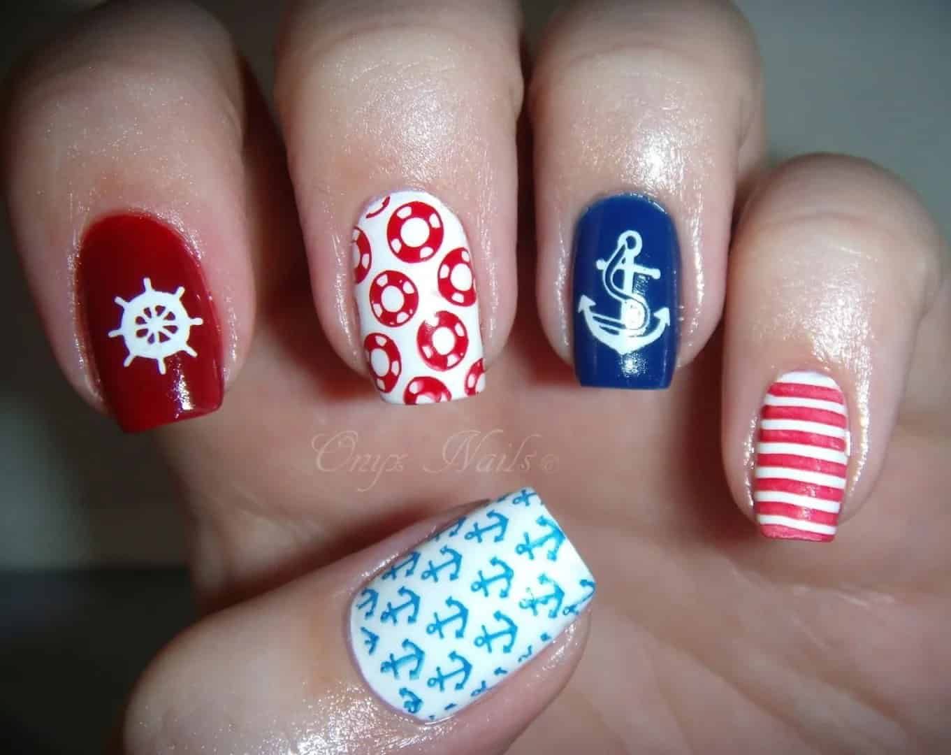 Nautical nail designs