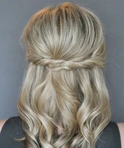 Half-up, half-down hairstyles