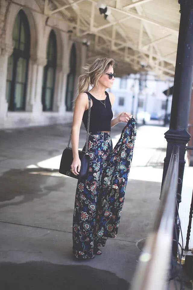 Summer maxi skirt outfits