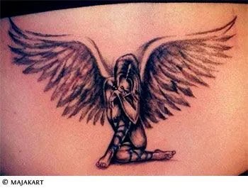 67 Heavenly Beautiful Angel Tattoos For Girls