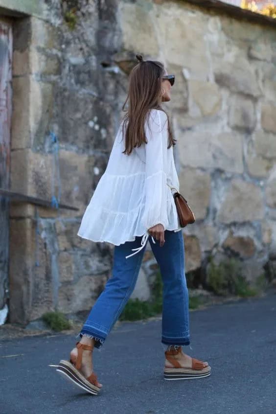 Frayed Hem Jeans