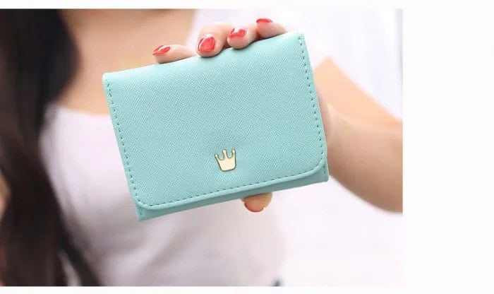 Pale Blue Little Cute Purse with White T Shirt & Blue Denim Mini Skirt