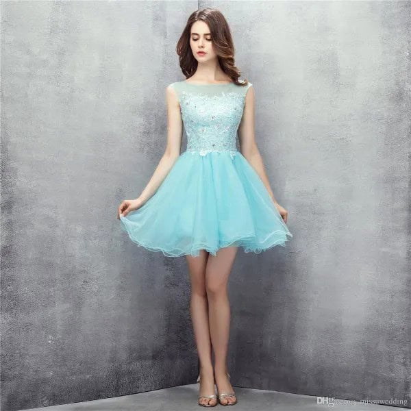 Two-Toned Light Blue Tulle Dress