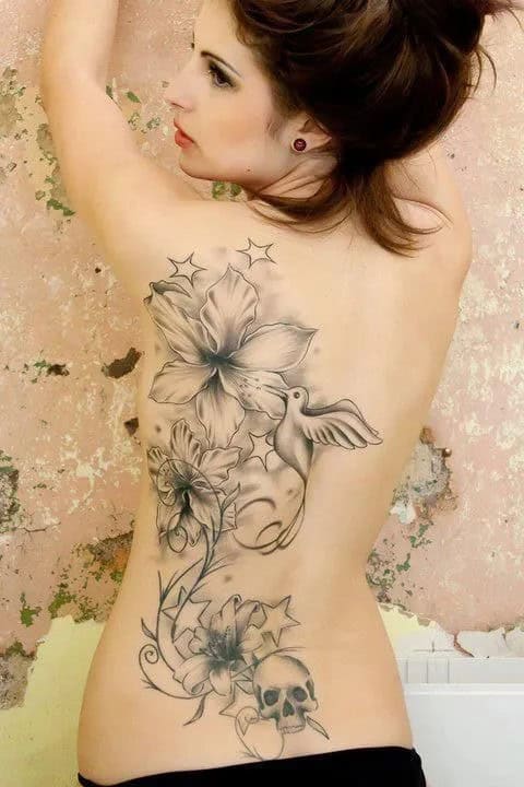 FLOWER SKULL TATTOOS