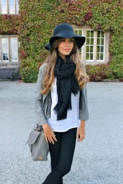 Wear with Black Scarf & Cardigan