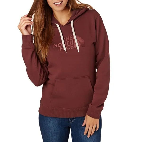 Burgundy Hoodie with Dark Blue Skinny Jeans