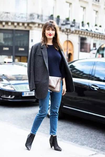 Wear with Grey Oversized Wool Blazer