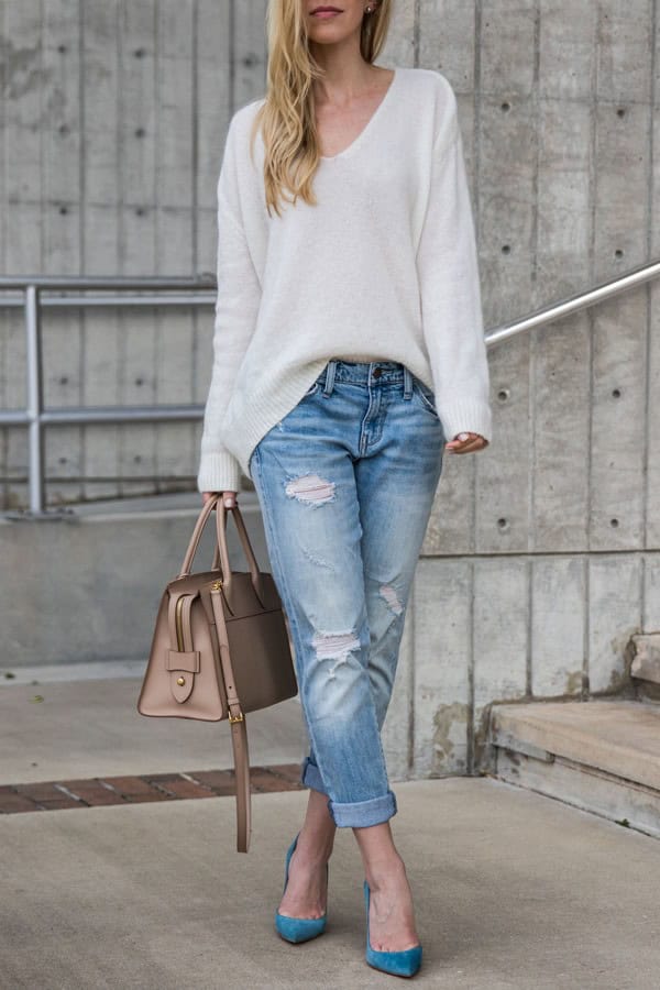 Comfy Sweater with Boyfriend Jeans