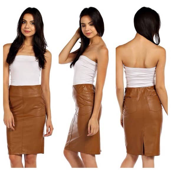 Camel Pencil Skirt