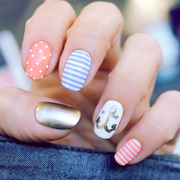 Nautical nail designs